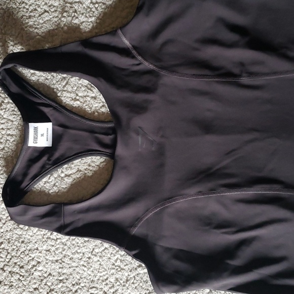 NWOT Gymshark Racerback Contour Stitching Sport Dress in Black - Picture 9 of 16